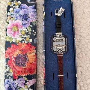 Brighton Silver and Brown Women's Watch Band
